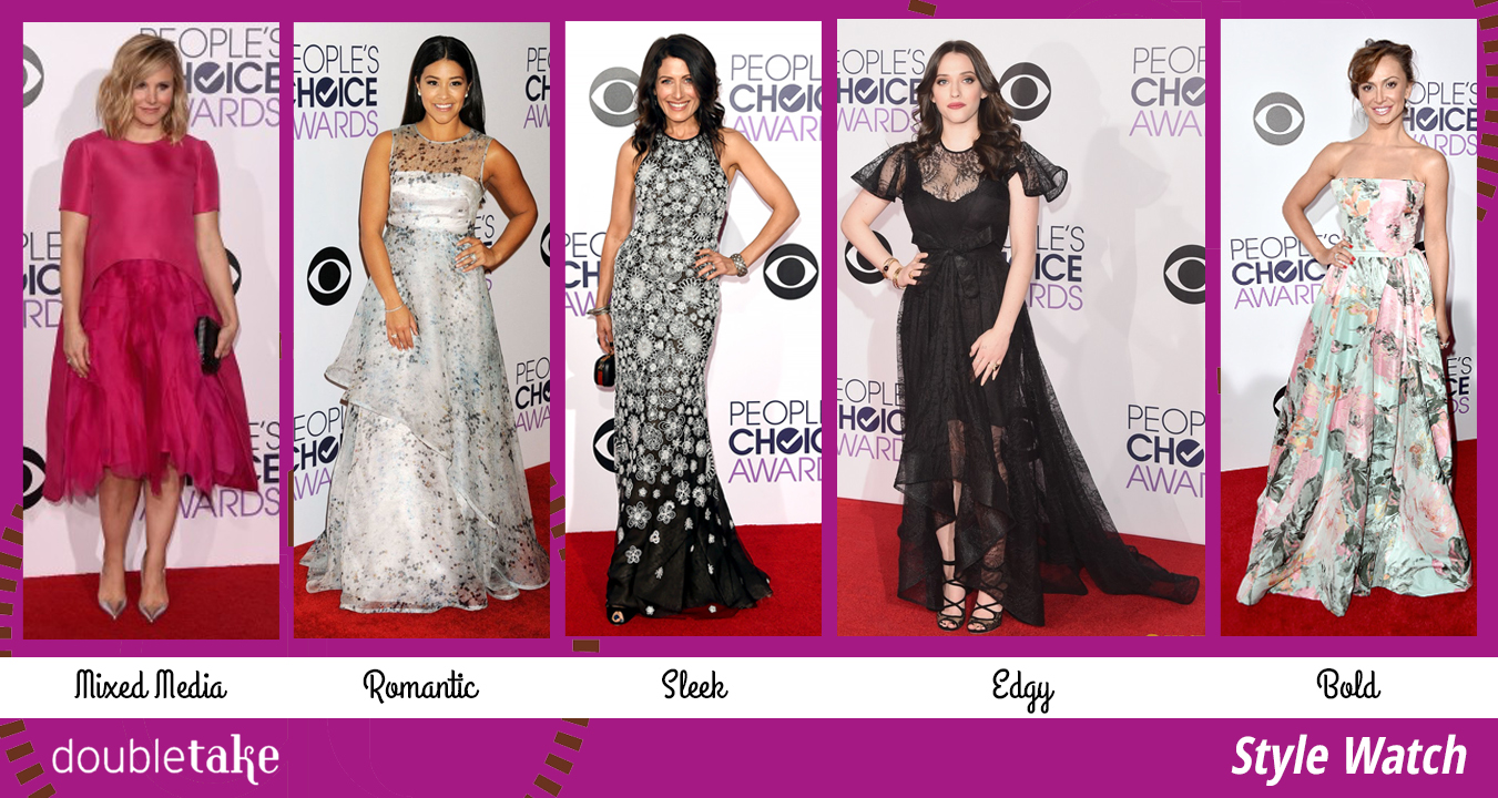 Floaty romantic dresses at the People's Choice Awards 2015
